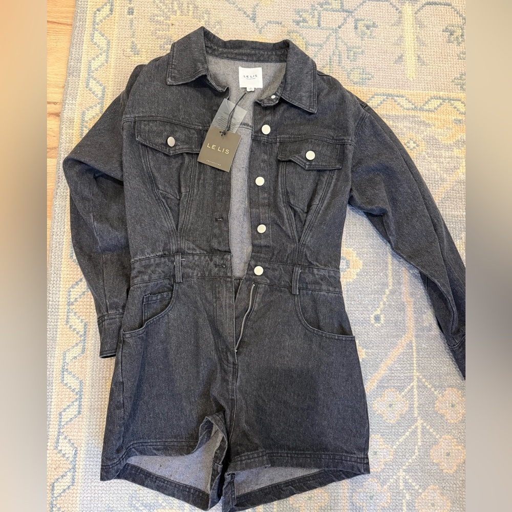 Le Lis Denim Jumpsuit